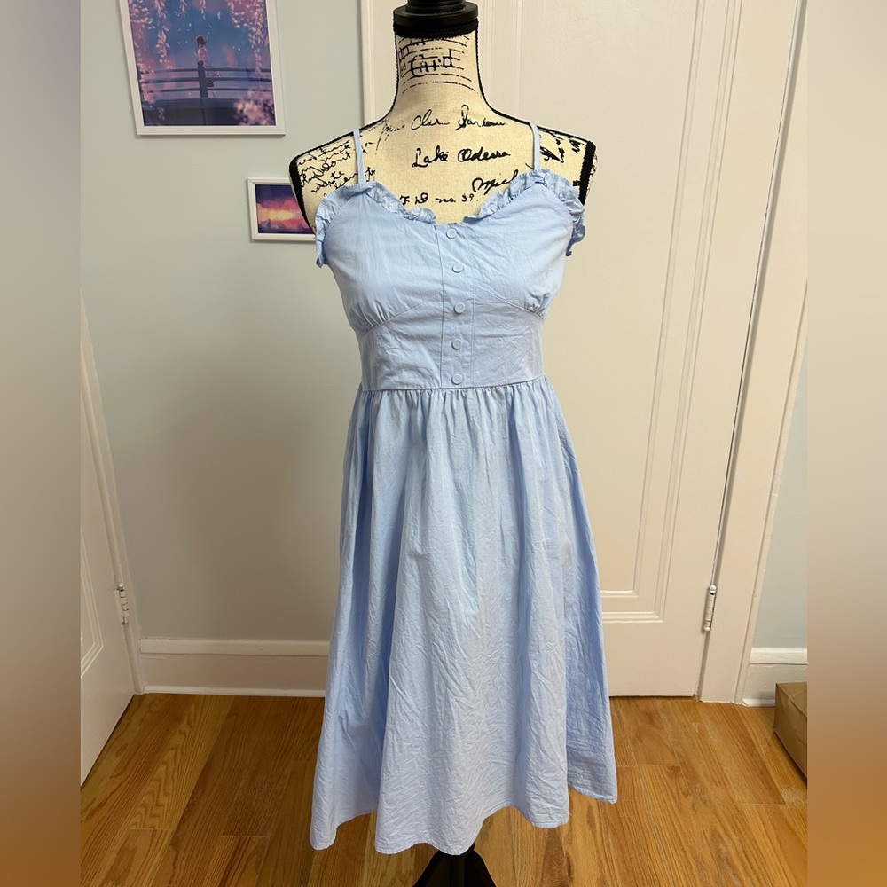 Baby Blue Midi Dress